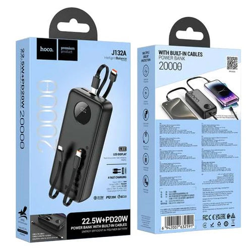 Hoco Power Bank 20000mAh with cable (J132A)